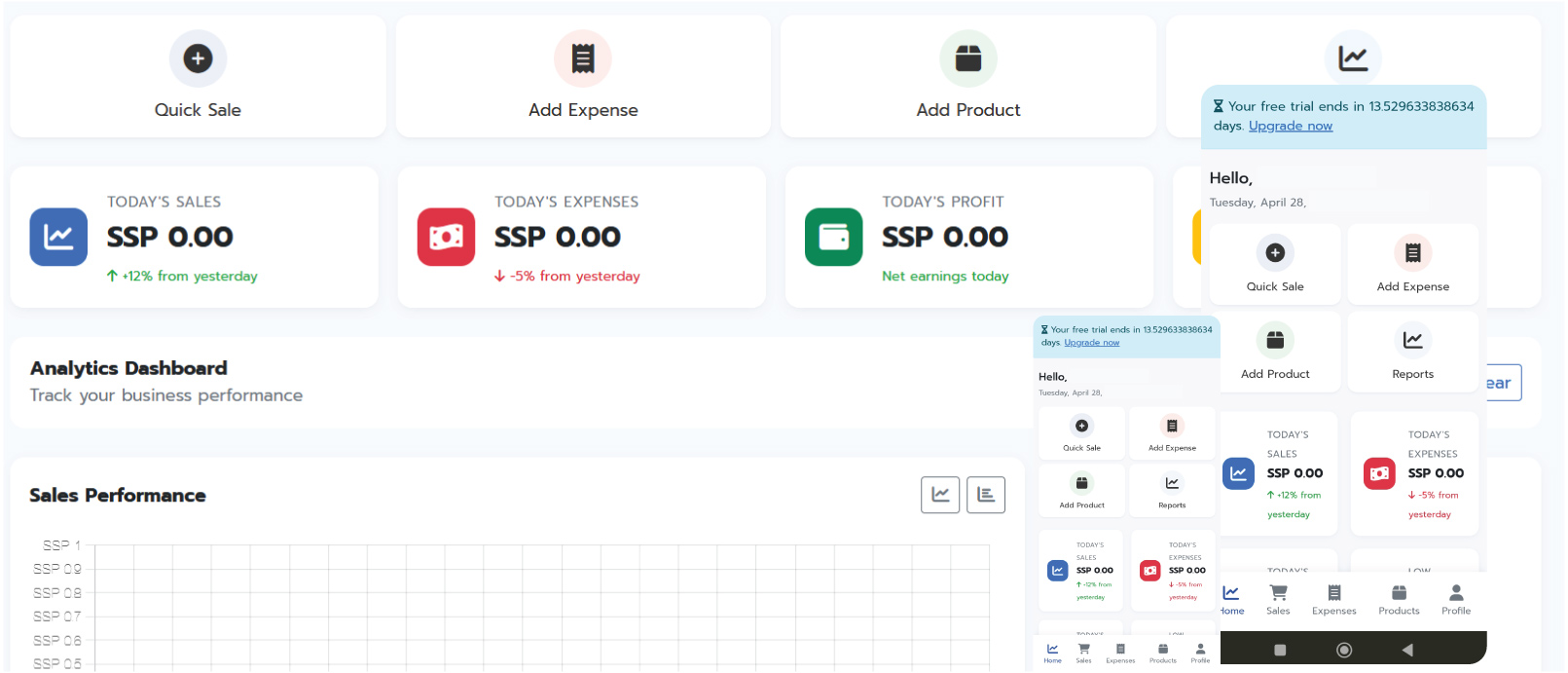 Business owner dashboard preview